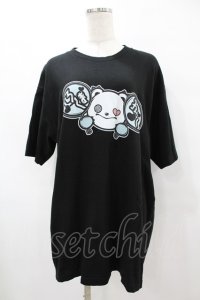 NieR Clothing / プリント半袖CUTSEW XL 黒 H-25-08-14-044-PU-TO-KB-ZH