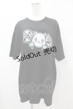 画像1: NieR Clothing / プリント半袖CUTSEW XL 黒 H-25-08-14-044-PU-TO-KB-ZH
