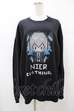 画像1: NieR Clothing / プリントSWEAT  XL 黒 H-25-08-14-047-PU-TO-KB-ZH