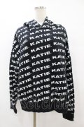 Katie / KATIE LOGO FAB BIG HOODIE  黒 H-25-08-14-049-LO-TO-KB-ZH