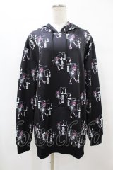 NieR Clothing / プリントプルパーカー  黒 H-25-08-14-050-PU-TO-KB-ZH