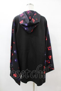 画像2: NieR Clothing / 着物風袖フードシャツ  黒 H-25-08-14-053-PU-BL-KB-ZH