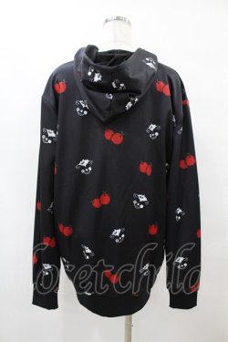 画像2: NieR Clothing / 総柄フードカーディガン  黒 H-25-08-14-054-PU-TO-KB-ZH