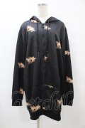 NieR Clothing / 総柄ZIPパーカー  黒 H-25-08-14-056-PU-TO-KB-ZH