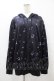 画像1: NieR Clothing / 総柄ZIPパーカー  黒×紫 H-25-08-14-059-PU-TO-KB-ZH (1)
