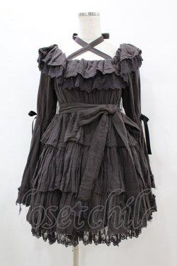 画像1: Vallee lys / Coquelicot Dress -gauze-  グレー H-25-08-14-005-0-OP-KB-ZH