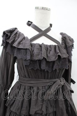 画像4: Vallee lys / Coquelicot Dress -gauze-  グレー H-25-08-14-005-0-OP-KB-ZH