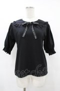 m petit by misako / NINA'sコラボ襟付きプルオーバー L ブラック H-25-08-14-1027-LO-TO-NS-ZH
