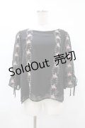 an another angelus / 壁紙ローズ刺繍プルオーバーブラウス Free BLACK H-25-08-14-1028-CA-BL-NS-ZH