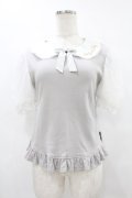 Angelic Pretty / ロゴ刺繍カラー半袖カットソー Free グレー H-25-08-14-1033-AP-TO-NS-ZH