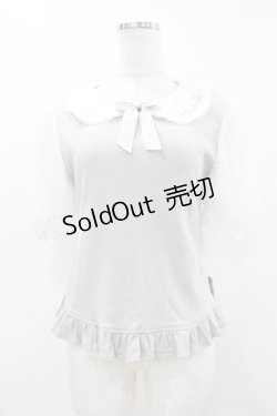 画像1: Angelic Pretty / ロゴ刺繍カラー半袖カットソー Free グレー H-25-08-14-1033-AP-TO-NS-ZH
