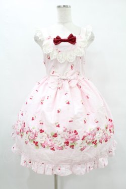 画像1: BABY,THE STARS SHINE BRIGHT / チェリーローズ柄ジャンパースカート Free ピンク H-25-08-14-1003-BA-OP-NS-ZH