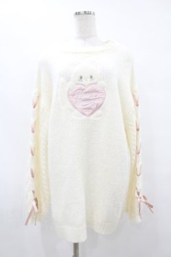 画像1: Honey Cinnamon / Honeyアップリケニットワンピース Free オフ H-25-08-14-1036-LO-OP-NS-ZH