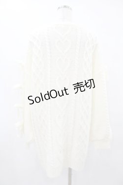 画像2: Honey Cinnamon / 袖リボンハートニットワンピース Free オフ H-25-08-14-1037-LO-OP-NS-ZT493