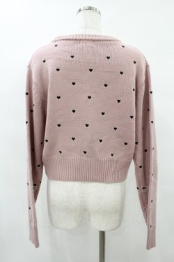 画像2: evelyn / ハート刺繍カーディガン Free ピンク/ブラック H-25-08-14-1040-LO-TO-NS-ZH