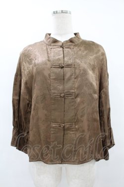 画像1: Amavel / Paisley Chinoisマオカラーブラウス Free ブラウン H-25-08-14-1042-CA-BL-NS-ZH