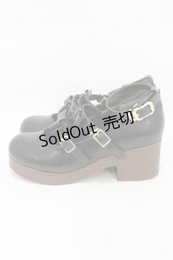 画像2: Amavel / ダブルリボンウッドライクソールパンプス L ブラック H-25-08-14-1044-CA-SH-NS-ZH
