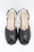 an another angelus / クロコバックストラップサンダル M/23.5cm ブラック H-25-08-14-1045-CA-SH-NS-ZH