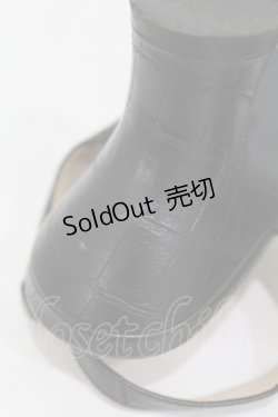 画像4: an another angelus / クロコバックストラップサンダル M/23.5cm ブラック H-25-08-14-1045-CA-SH-NS-ZH