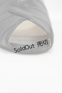 画像5: an another angelus / クロコバックストラップサンダル M/23.5cm ブラック H-25-08-14-1045-CA-SH-NS-ZH