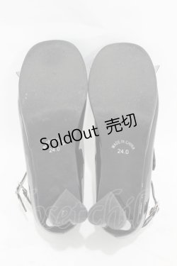 画像3: DearMyLoveEmily / ハートヒールトリプルリボンシューズ 24.0cm ブラックエナメル H-25-08-14-1046-0-SH-NS-ZH