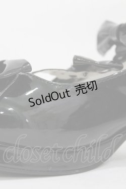 画像4: DearMyLoveEmily / ハートヒールトリプルリボンシューズ 24.0cm ブラックエナメル H-25-08-14-1046-0-SH-NS-ZH