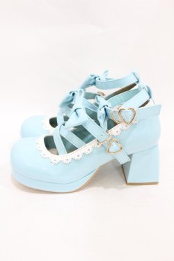 画像2: axes femme kawaii / ダブルリボンスカラップパンプス M ミント H-25-08-14-1047-AX-SH-NS-ZH