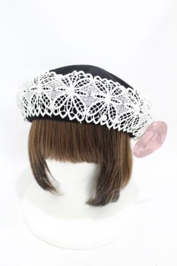画像1: m petit by misako / TT*AMレースBベレー  ブラック H-25-08-14-1049-LO-AC-NS-ZH