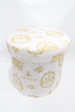 画像1: m petit by misako / NINA'sコラボ スツール収納BOX  オフ H-25-08-14-1052-LO-ZA-NS-ZH