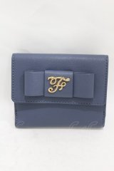 Maison de FLEUR / オペラリボンウォレット  ブルー H-25-08-14-1053-LO-ZA-NS-ZH