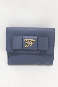 Maison de FLEUR / オペラリボンウォレット  ブルー H-25-08-14-1053-LO-ZA-NS-ZH
