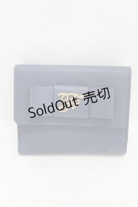 Maison de FLEUR / オペラリボンウォレット  ブルー H-25-08-14-1053-LO-ZA-NS-ZH