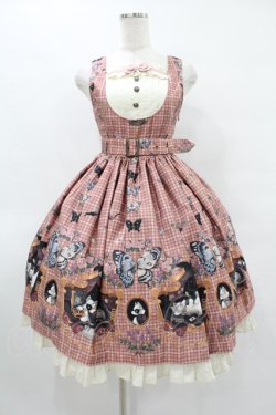 画像1: ALICE and the PIRATES / Dual face 〜phantom and truth〜柄ジャンパースカートI Free ピンク H-25-08-14-1005-PA-OP-NS-ZH