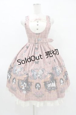 画像1: ALICE and the PIRATES / Dual face 〜phantom and truth〜柄ジャンパースカートI Free ピンク H-25-08-14-1005-PA-OP-NS-ZH