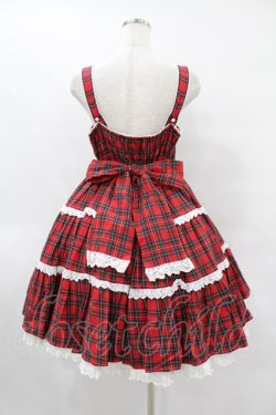 画像2: Angelic Pretty / タータンチェック肩リボンジャンパースカート Free レッド H-25-08-14-1006-AP-OP-NS-ZH