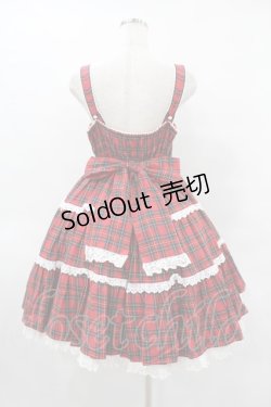 画像2: Angelic Pretty / タータンチェック肩リボンジャンパースカート Free レッド H-25-08-14-1006-AP-OP-NS-ZH
