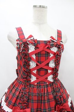 画像4: Angelic Pretty / タータンチェック肩リボンジャンパースカート Free レッド H-25-08-14-1006-AP-OP-NS-ZH