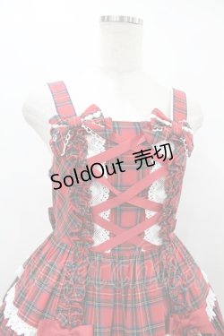 画像4: Angelic Pretty / タータンチェック肩リボンジャンパースカート Free レッド H-25-08-14-1006-AP-OP-NS-ZH