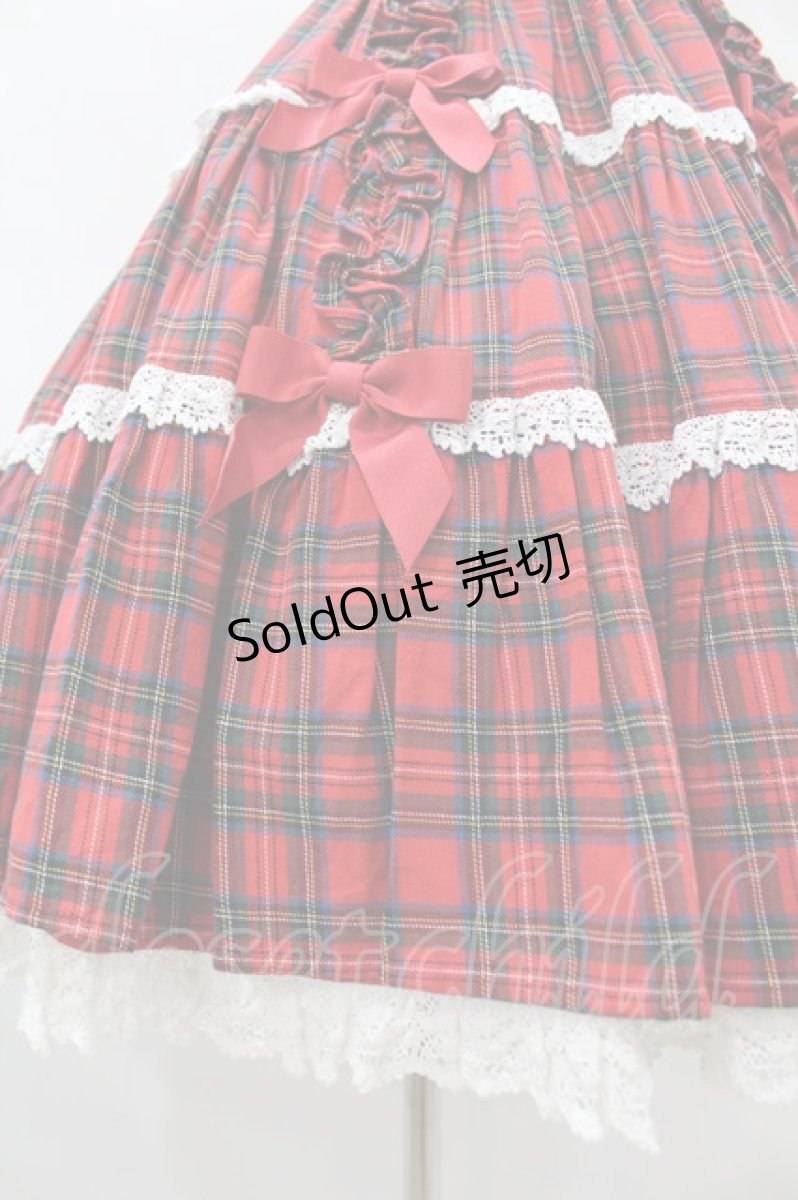 画像5: Angelic Pretty / タータンチェック肩リボンジャンパースカート Free レッド H-25-08-14-1006-AP-OP-NS-ZH (5)