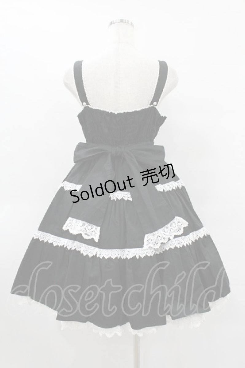 画像2: Angelic Pretty / 肩リボンジャンパースカート Free ブラック H-25-08-14-1008-AP-OP-NS-ZH (2)