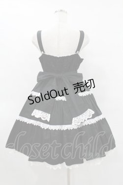 画像2: Angelic Pretty / 肩リボンジャンパースカート Free ブラック H-25-08-14-1008-AP-OP-NS-ZH