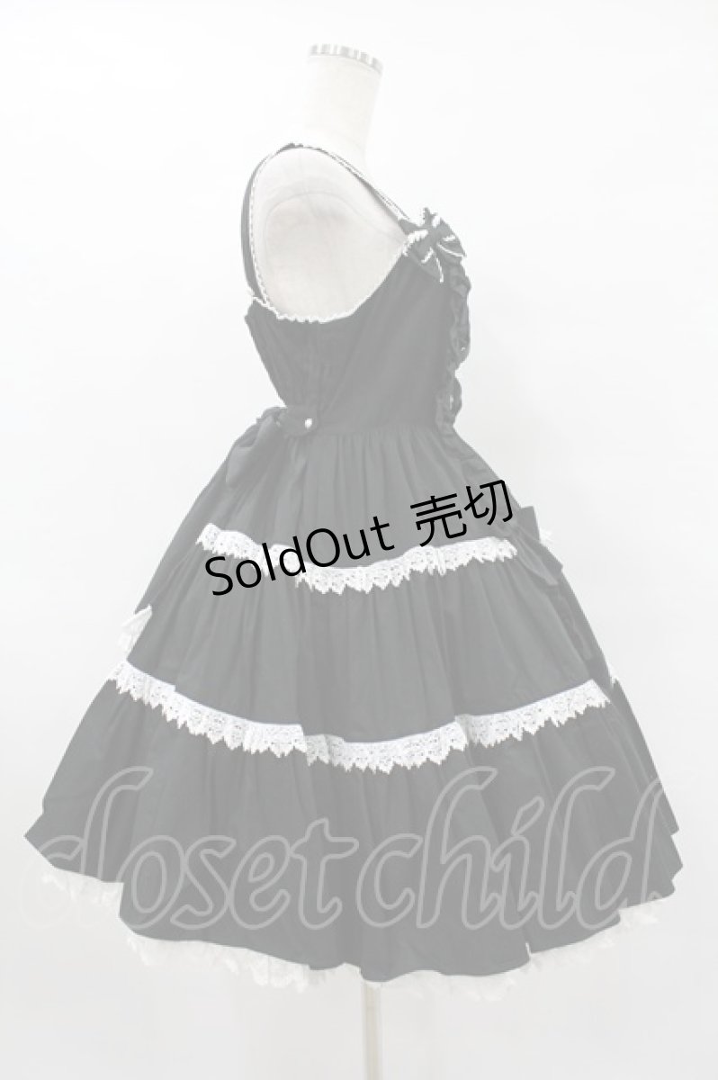 画像3: Angelic Pretty / 肩リボンジャンパースカート Free ブラック H-25-08-14-1008-AP-OP-NS-ZH (3)