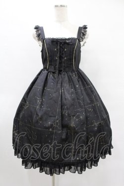 画像1: Angelic Pretty / Twinkle Skyジャンパースカート Free ブラック H-25-08-14-1009-AP-OP-NS-ZH