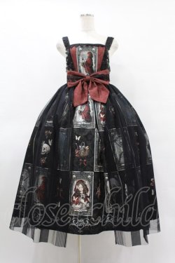 画像1: Royal Princess Alice / Little Red Riding Hood Tarot 赤ずきんのタロット ・粟木こぼねコラボ ペプラム付きドレス Free ブラック H-25-08-14-1010-LO-OP-NS-ZH