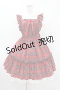 Angelic Pretty / LovelyタータンジャンパースカートSet Free レッド H-25-08-14-1002-AP-OP-NS-ZH