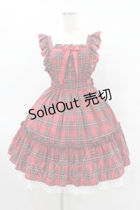 Angelic Pretty / LovelyタータンジャンパースカートSet Free レッド H-25-08-14-1002-AP-OP-NS-ZH