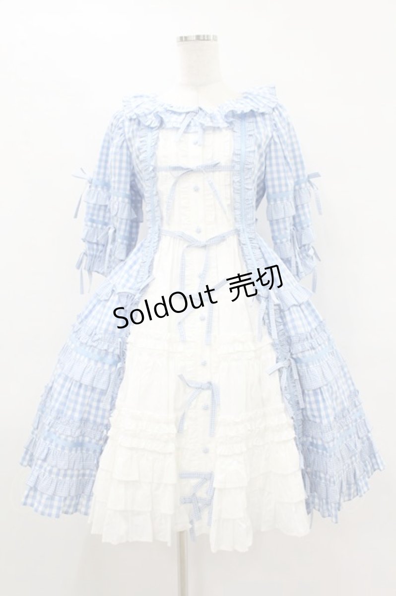 画像1: Angelic Pretty / Little Houseワンピース Free サックス H-25-08-14-1014-AP-OP-NS-ZH (1)