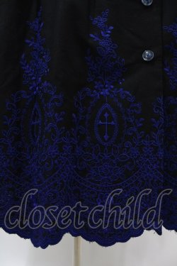 画像5: Moi-meme-Moitie / Rose Garden刺繍サンドレス 9号 黒×青 H-25-08-14-006-MO-OP-KB-ZH