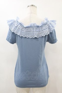 画像2: Jane Marple / カットワークギンガムカットソー  サックス H-25-08-14-012-JM-TO-KB-ZH