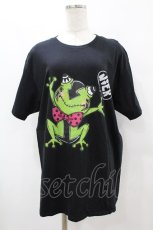 画像1: NieR CLOTHING / プリント半袖CUTSEW XL 黒 H-25-08-14-013-PU-TO-KB-ZT374 (1)